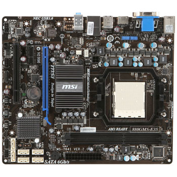 MSI 880GMS-E35 AMD Unlocked CPU AM3 Motherboard : image 2
