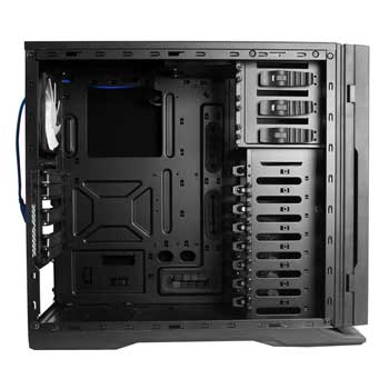 NZXT H2-001-BK Hush 2 H2 Silent Mid Tower Case with HDD/SSD Hotswap Dock USB 3.0 3x12cm Fans No PSU : image 4