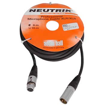 6M Adam Hall NEUTRIK XLR-XLR Microphone Cable