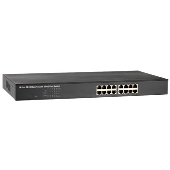 E-TEN PS-7616IL 16 Port Power Over Enthernet (PoE) 10/100 Managed Switch