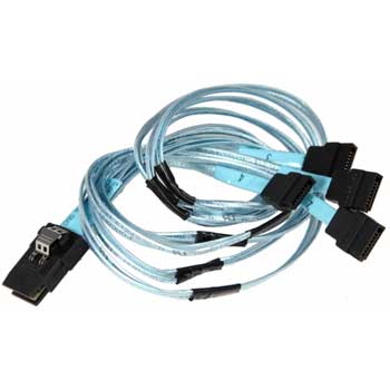 Supermicro CBL-0116L Mini SAS to 4 x Internal 7-pin SATA Cable : image 1