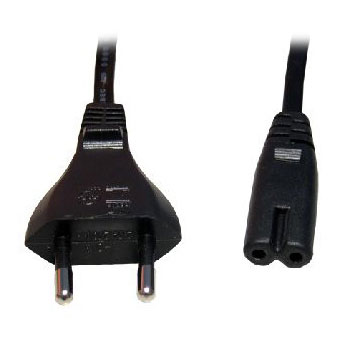 ScanFX 2m Mains Lead Plug EURO Plug to C7 Power Cable/Connector - Black : image 1