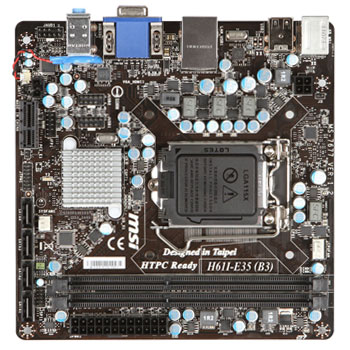 MSI H61I-E35 (B3) mini-ITX Motherboard : image 2