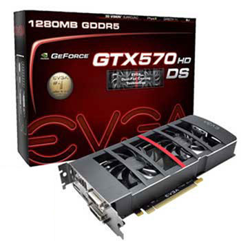 EVGA 1280MB GeForce GTX 570 HD DS NVIDIA Graphics Card