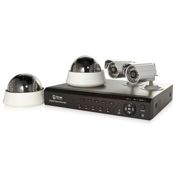Storage Options CCTV 4 Channel 1TB DVR, 2 Outdoor Cameras and 2 Dome Cameras + CCTV Monitor