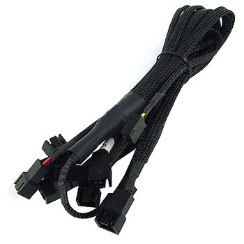 3Pin Molex to 9x 3Pin Molex Y-Cable 60cm Black