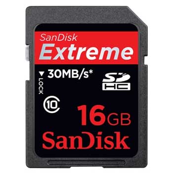 SanDisk Extreme SDHC Card - 16GB