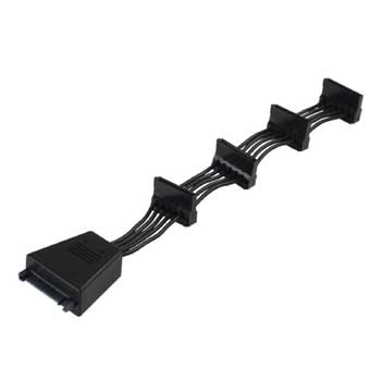 Four-in-One Silverstone CP06 SATA Power Adaptor Cable with Stabilising Capacitor : image 1