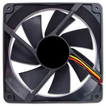 AKASA 120mm ball bearing fan long life with 3 pin power cable : image 1