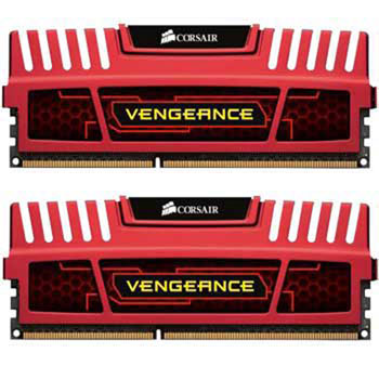 Corsair Memory Vengeance Red 8GB DDR3 1600 MHz CAS 7 XMP Dual Channel Desktop Sandybridge