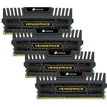Corsair Memory Vengeance Jet Black 8GB DDR3 1600 MHz CAS 9 XMP Quad Channel Desktop : image 1