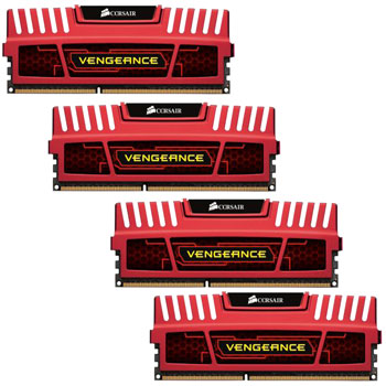 Corsair X79 Memory Vengeance Red 32GB DDR3 1866 MHz CAS 10 XMP Quad Channel Desktop