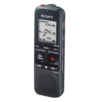 2GB Sony 3-in-1 Digital Voice Recorder Dictaphone MP3 PC/MAC Black - inc memory card slot