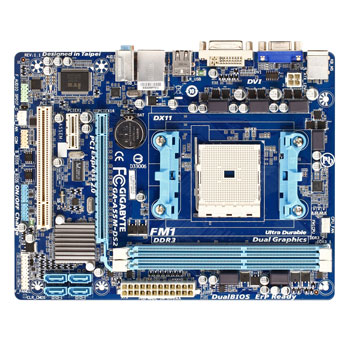 Gigabyte GA-A55M-DS2 AMD A55 Socket FM1 Motherboard