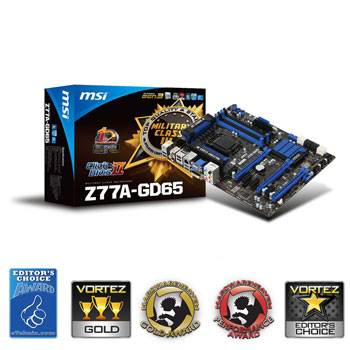 MSI Z77A-GD65 Intel Z77 Socket 1155 Ivybridge Ready Motherboard