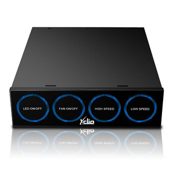 Xclio Touch Fan Control Kit with 2 x 120mm Quiet Blade Fans (Blue LED)