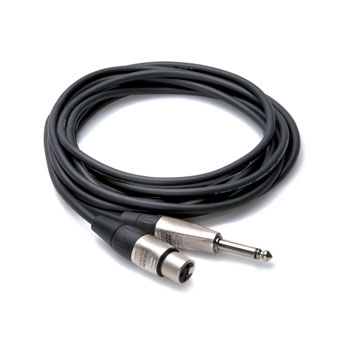 1m Hosa 1/4"" Mono jack - XLR(f)