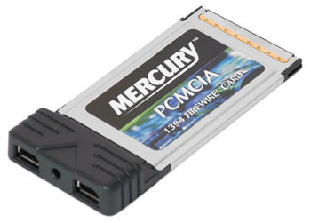 Scan 2 Port PCMCIA Firewire 1394a (400Mbs) Adaptor/Hub