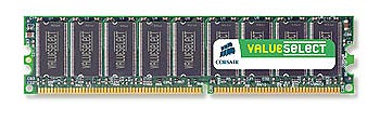 512MB Corsair Value Select, DDR PC2100 (266), 184 Pin, Non-ECC Unbuffered, CAS 2.5 : image 1