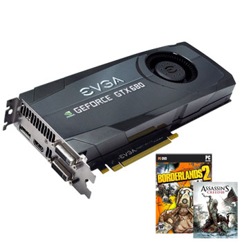 EVGA 2GB GeForce GTX 680 Superclocked+ NVIDIA Graphics Card with Backplate