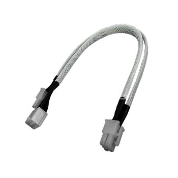 Phobya PCI-E Adapter 6pin to 8pin PCI-E 30cm - UV White