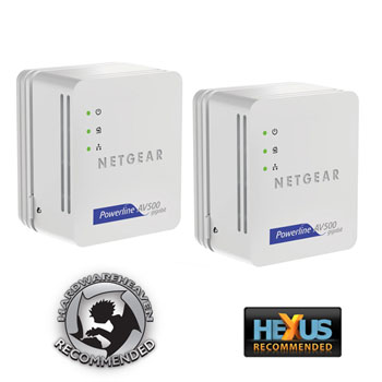 Nano / Micro / Mini 500 Mbps Powerline Adaptors with Gigabit Lan Netgear XAVB5101-100UKS