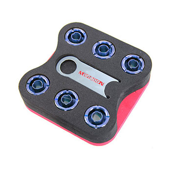 6PK Monsoon 62476 ID 1/2" OD 3/4" Compression Fitting Straight - Blue
