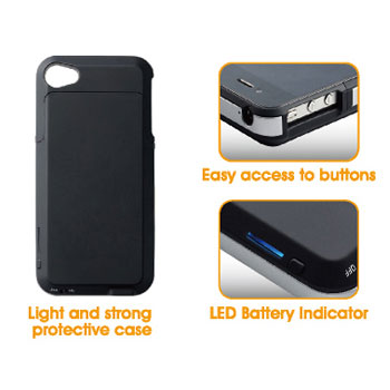 1500 mAh Extended battery Case for iPhone 4/4S from Coole rMaster Choiix Range C-AP06-K1 : image 3
