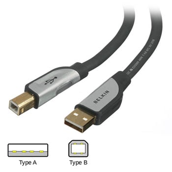 Belkin CU1000vdu06-G USB2 A to B Cable 1.8m Premium Series for printers/hubs