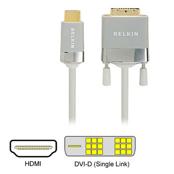 Belkin PureAV HDMI to DVI-D Cable - 1.8 Metre