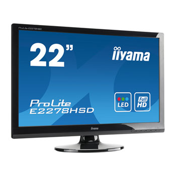 iiyama 22" E2278HSD-GB1 LED Black Monitor DVI/VGA 5ms Speakers