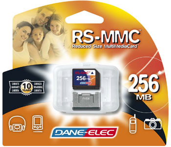 256MB ScanFlash Reduced Size Multi Media Card (RS MMC)