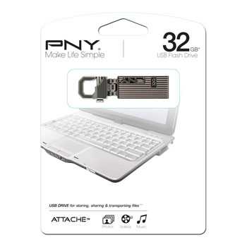PNY Transformer Attache 32GB USB Silver Metal Pendrive : image 2
