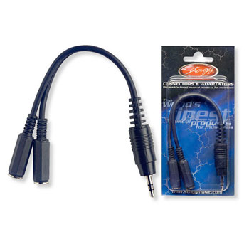 Stagg 10cm MiniJack(M) to 2xMiniJack(F) Y-Splitter Cable (YC-0,1/1J2JFH)