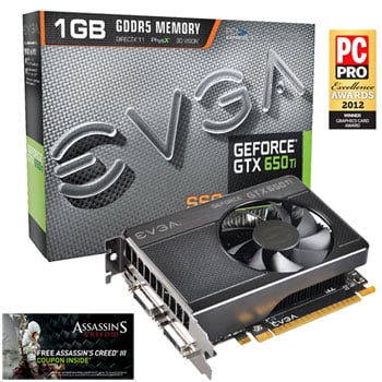 EVGA GeForce GTX 650 Ti SSC NVIDIA Graphics Card with Assassin's Creed 3 - 1GB