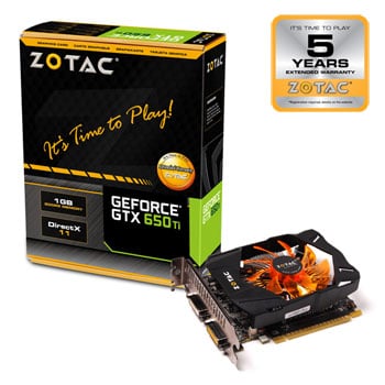 Zotac GeForce GTX 650 Ti NVIDIA Graphics Card - 1GB