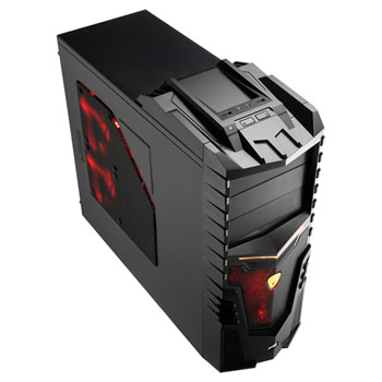 Aerocool X-Warrior Devil Red Black Mid Tower Gaming Case with Window No ...
