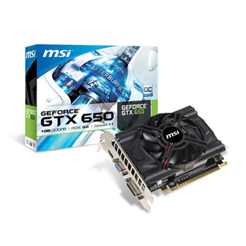 MSI NVIDIA GeForce GTX 650 Graphics Card - 1GB LN47676 - N650-1GD5/OC ...