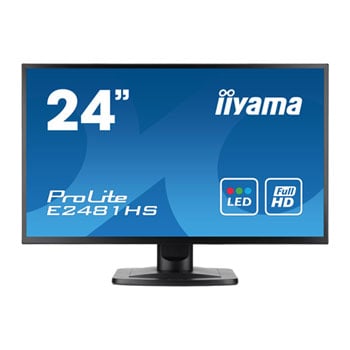 Iiyama 24" ProLite E2481HS-B1 Slim Bezel LED Monitor Full HD with HDMI/DVI Fast 2ms