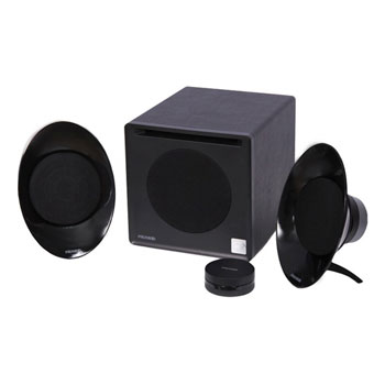 Microlab FC50B Black, Powerful 2.1 54Watt RMS Subwoofer system with HC2D and DSP advanced technology