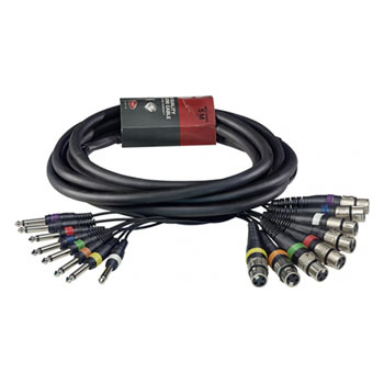 Stagg Multicore 8XXLr(F)-8Xjack(Mono) Loom 5M Sml5/8Xf8p E