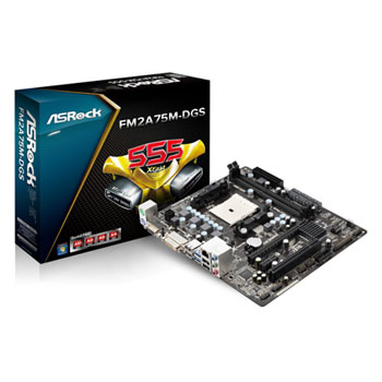 ASRock FM2A75M-DGS AMD A75 FCH Socket FM2 Motherboard