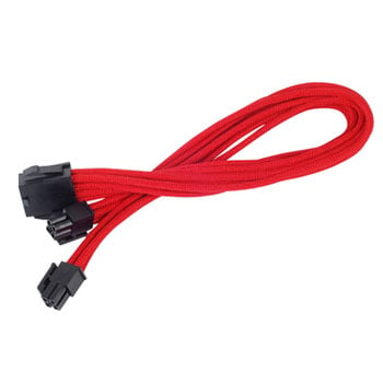 Silverstone 30cm 8-pin to 8-pin Braided Extension Power Cable - Red : image 1