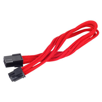 Silverstone 25cm 6-pin to 6-pin Braided Extension Power Cable - Red : image 1
