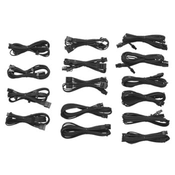 Individually Sleeved PSU DC Cable Kit,Type 3 (Gen 2), for AXi, AX, HX, RM, TXM - BLACK