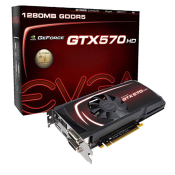EVGA GeForce GTX 570 HD Factory Refurbished NVIDIA Graphics Card - 1280MB