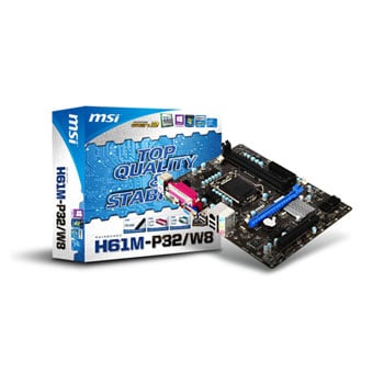 MSI H61M-P32/W8 Socket 1155 Intel H61 Micro ATX Motherboard
