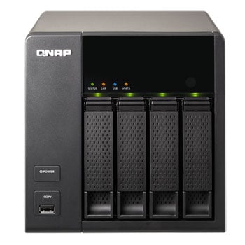 Qnap TS-420 4 Bay All In One NAS Diskless SATA GbE LAN USB 3/0/2.0 eSATA