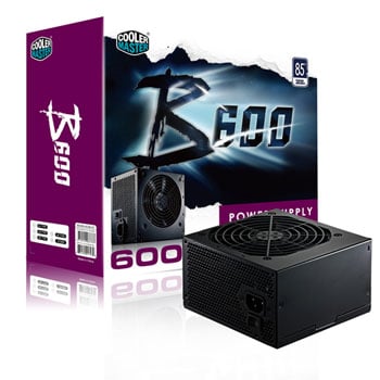 Cooler Master B-Series B600W PSU - Active PFC & PWM Combo Control, 85% Eff