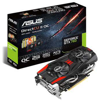 ASUS GeForce GTX 760 DirectCU II OC Graphics Card - 2GB : image 1